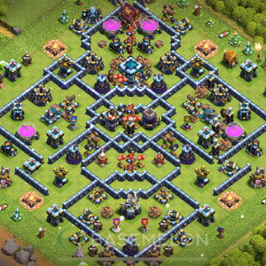 Town Hall Level 13 Trophy/Defense Base Design 2025, Anti Everything, Legend League, Layout #1919