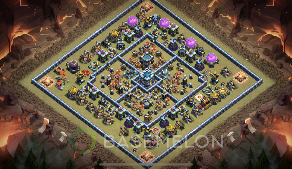 Town Hall Level 13 War Base Design 2025, Anti 3 Stars, Legend League, Layout #1951