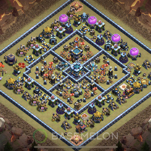 Rathaus Level 13 Krieg Base 2025, Anti 3 Sterne, Legend Liga, Layout #1951