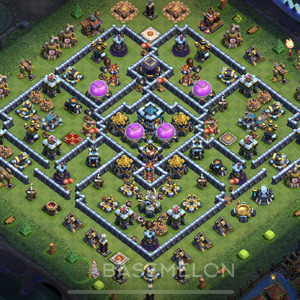 Rathaus Level 13 Farmen Base 2025, Anti 2 Sterne, Hybrid, Layout #1963