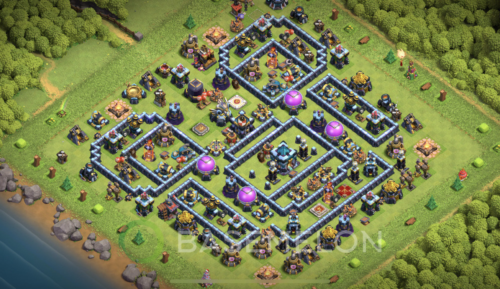 Town Hall Level 13 Trophy/Defense Base Design 2025, Anti 3 Stars, Anti Everything, Layout #1969