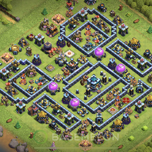 Rathaus Level 13 Verteidigung Base 2025, Anti 3 Sterne, Anti Alles, Layout #1969