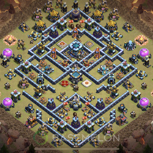 Town Hall Level 13 War Base Design 2025, Anti 2 Stars, Anti Air, Layout #1993