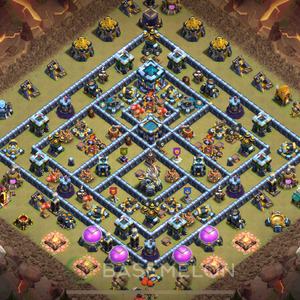 Rathaus Level 13 Krieg Base 2025, Anti Air, Layout #1999