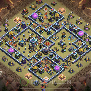 Rathaus Level 13 Krieg Base 2025, Anti Air, Hybrid, Layout #2000