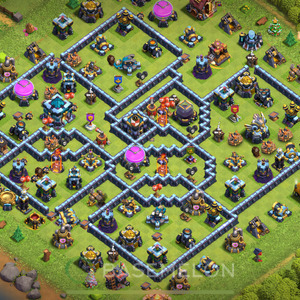 Rathaus Level 13 Verteidigung Base 2025, Anti GoWipe, Anti Alles, Layout #2015