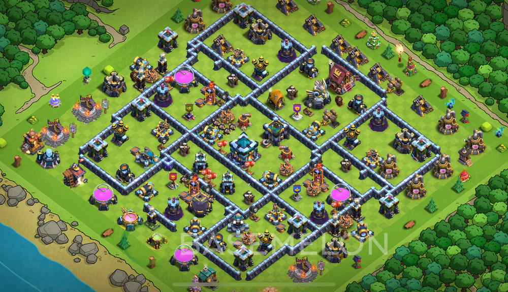 Aldea del Ayuntamiento Nivel 13 para Defensa, Anti 2 Estrellas Diseño 2025, #2017