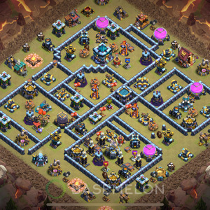 Town Hall Level 13 War Base Design 2025, Anti Everything, Layout #2026