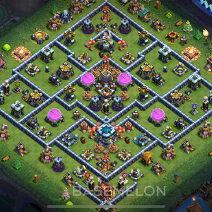 Town Hall Level 13 Farm Base Design 2025, Anti Everything, Hybrid, Layout #2032