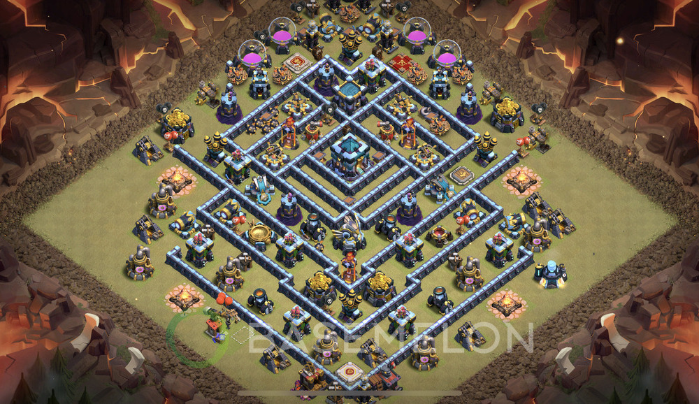 Town Hall Level 13 War Base Design 2025, Anti 3 Stars, Anti Everything, Layout #2057