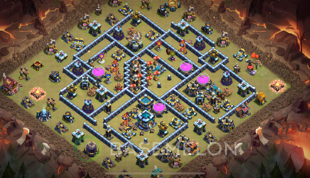 Town Hall Level 13 War Base Design 2025, Max Levels, Anti Everything, Layout #2070