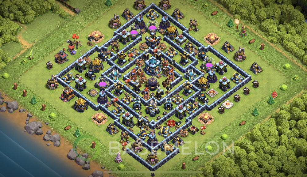 Town Hall Level 13 Farm Base Design 2025, Legend League, Hybrid, Layout #2071