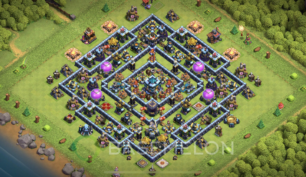 Town Hall Level 13 Farm Base Design 2025, Legend League, Hybrid, Layout #2072