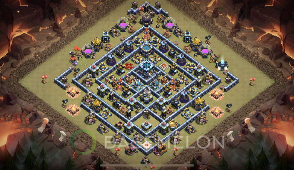 Town Hall Level 13 War Base Design 2025, Anti 2 Stars, Anti Everything, Layout #2100