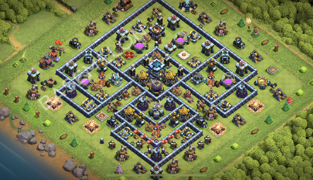 Town Hall Level 13 Farm Base Design 2025, Legend League, Hybrid, Layout #2155