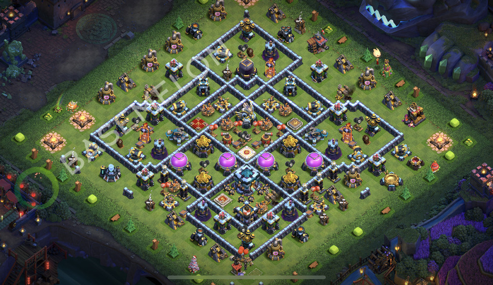 Aldea del Ayuntamiento Nivel 13 para Farming, Anti 3 Estrellas Diseño 2025, #2184