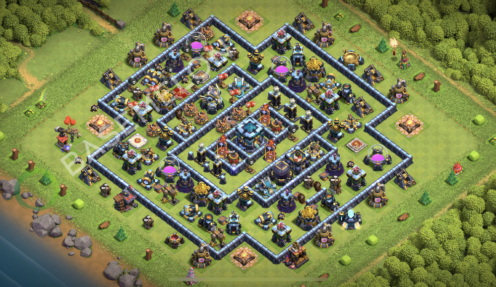 Aldea del Ayuntamiento Nivel 13 para Farming, Anti 3 Estrellas, Híbrido Diseño 2025, #2198