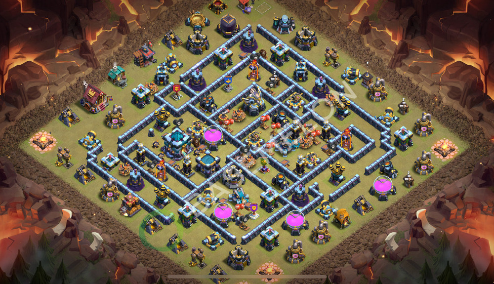 Town Hall Level 13 War Base Design 2025, Max Levels, Layout #2238