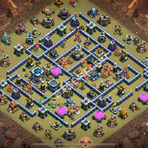 Town Hall Level 13 War Base Design 2025, Max Levels, Layout #2238