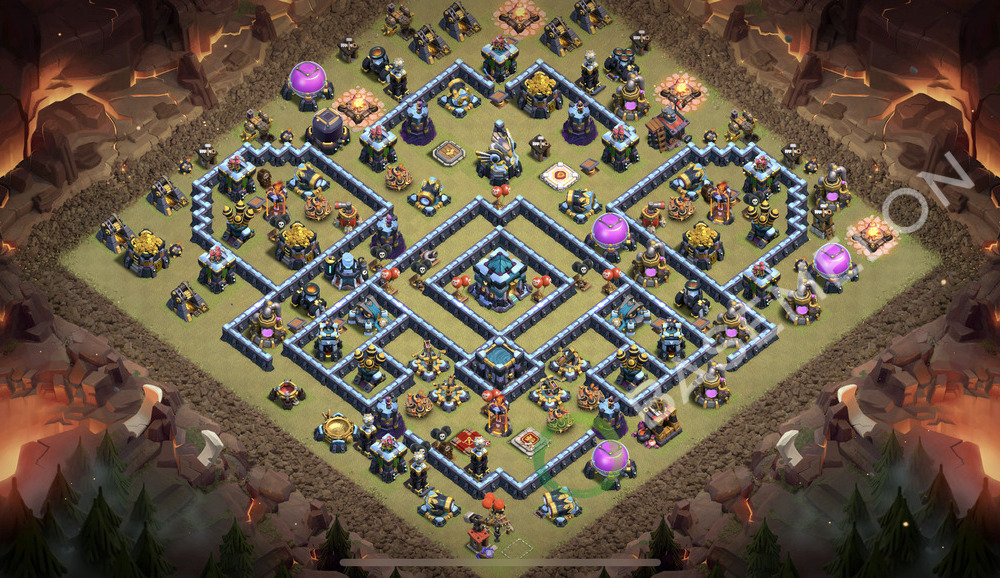 Town Hall Level 13 War Base Design 2025, Layout #2243