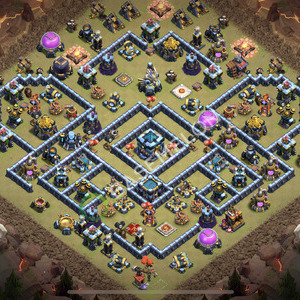 Town Hall Level 13 War Base Design 2025, Layout #2243