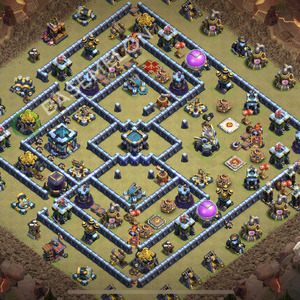 Town Hall Level 13 War Base Design 2025, Anti 3 Stars, Anti Everything, Layout #2244