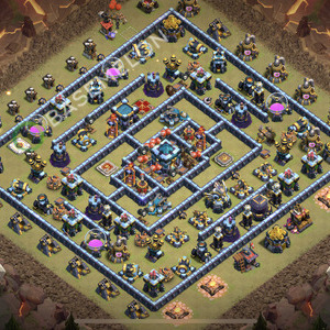 Rathaus Level 13 Krieg Base 2025, Anti 2 Sterne, Anti Air, Layout #2304