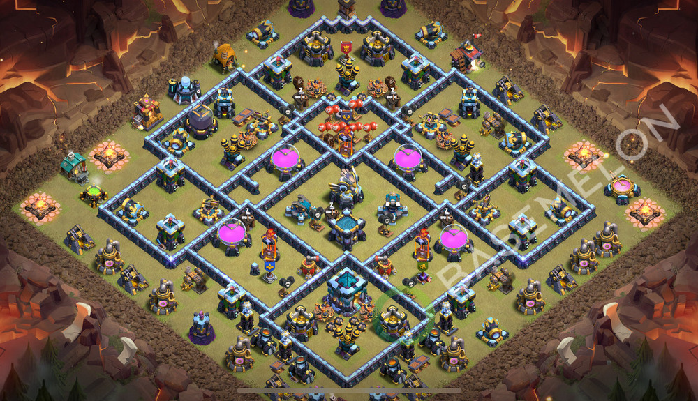 Rathaus Level 13 Krieg Base 2025, Anti 3 Sterne, Hybrid, Layout #2309