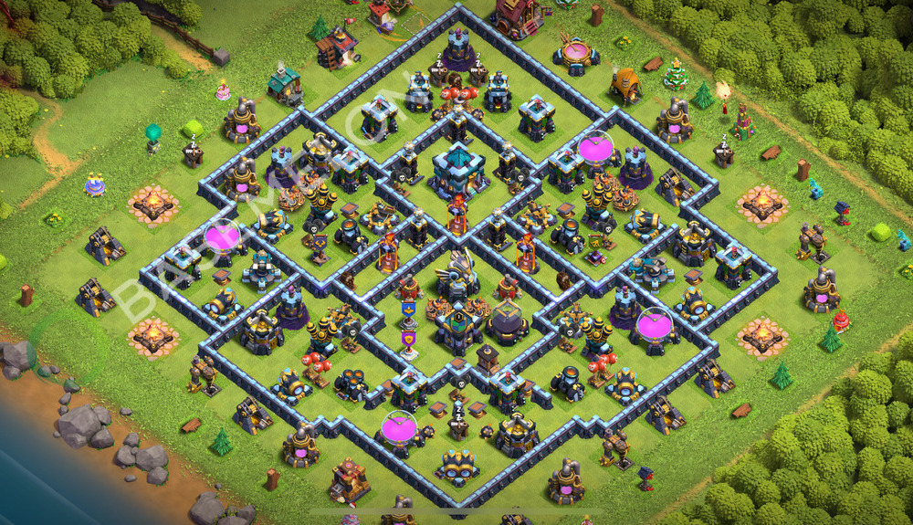 Rathaus Level 13 Verteidigung Base 2025, Hybrid, Layout #2319