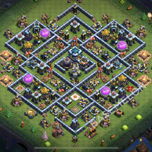 Town Hall Level 13 Farm Base Design 2025, Legend League, Hybrid, Layout #2391