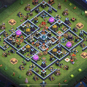 Town Hall Level 13 Farm Base Design 2025, Hybrid, Layout #2407