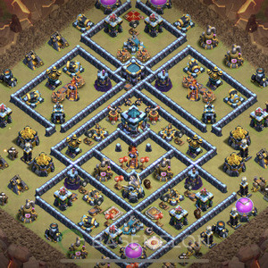 Rathaus Level 13 Krieg Base, Anti 2 Sterne, Anti Air, Layout #241