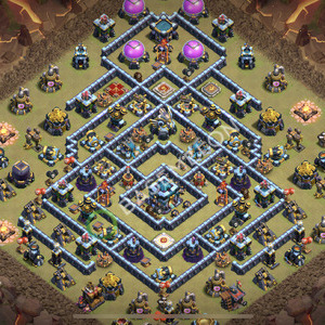 Town Hall Level 13 War Base Design 2026, Anti 3 Stars, Anti Air, Layout #2431