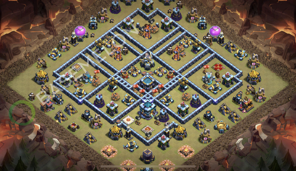 Town Hall Level 13 War Base Design 2026, Anti Everything, Layout #2455