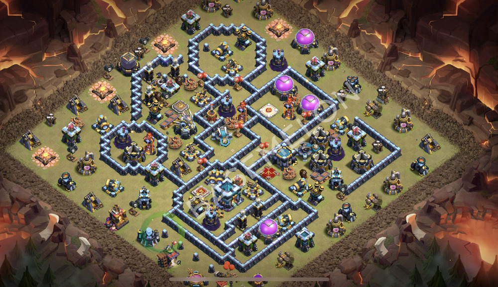 Town Hall Level 13 War Base Design 2026, Anti 3 Stars, Anti Everything, Layout #2457