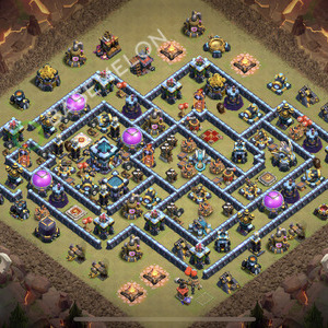 Aldea del Ayuntamiento Nivel 13 para Guerra, Anti 3 Estrellas, Anti Todo Diseño 2026, #2502