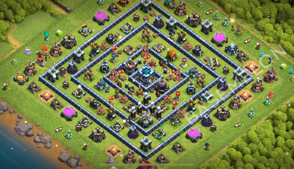 Hôtel de Ville Level 13 Trophées/Défense Base  2026, Anti 2 Étoiles, Village #2510