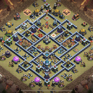 Town Hall Level 13 War Base Design 2026, Anti 3 Stars, Anti Air, Layout #2513