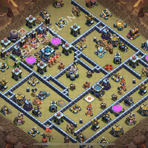Town Hall Level 13 War Base Design 2026, Anti 3 Stars, Anti Everything, Layout #2519