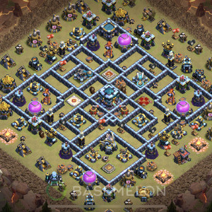 Town Hall Level 13 War Base Design, Layout #256