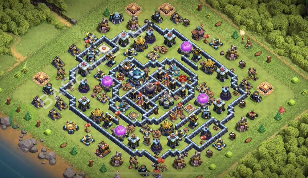 Town Hall Level 13 Farm Base Design 2026, Legend League, Hybrid, Layout #2572