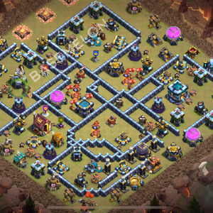 Town Hall Level 13 War Base Design 2026, Anti 3 Stars, Layout #2574