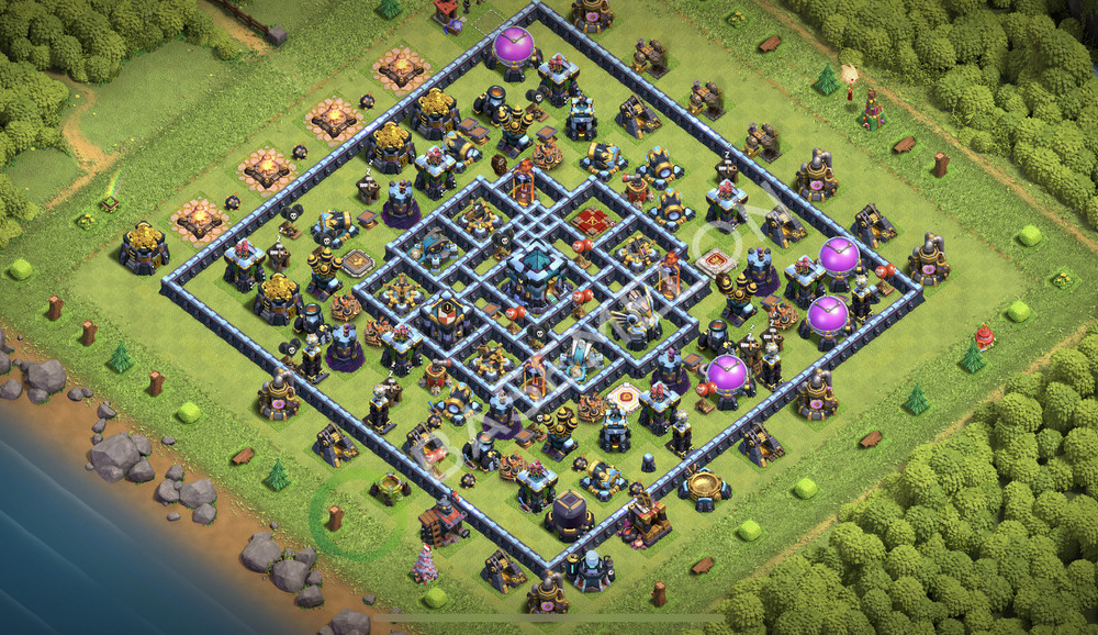 Town Hall Level 13 Trophy/Defense Base Design 2026, Anti 2 Stars, Legend League, Layout #2632