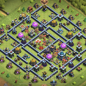 Rathaus Level 13 Verteidigung Base, Max Level, Hybrid, Layout #264