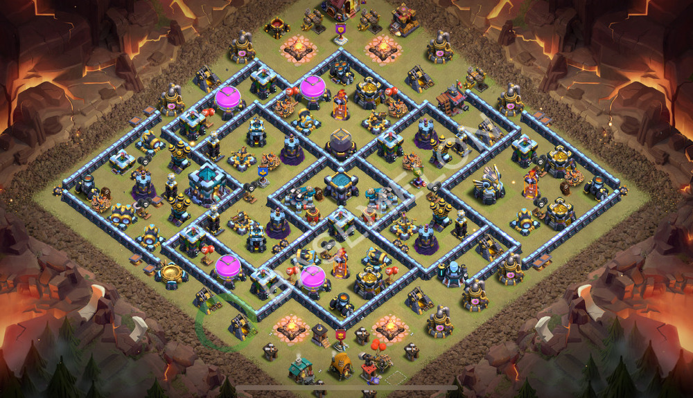 Hôtel de Ville Level 13 Guerre GDC Base  2026, Anti Aérien, Village #2655