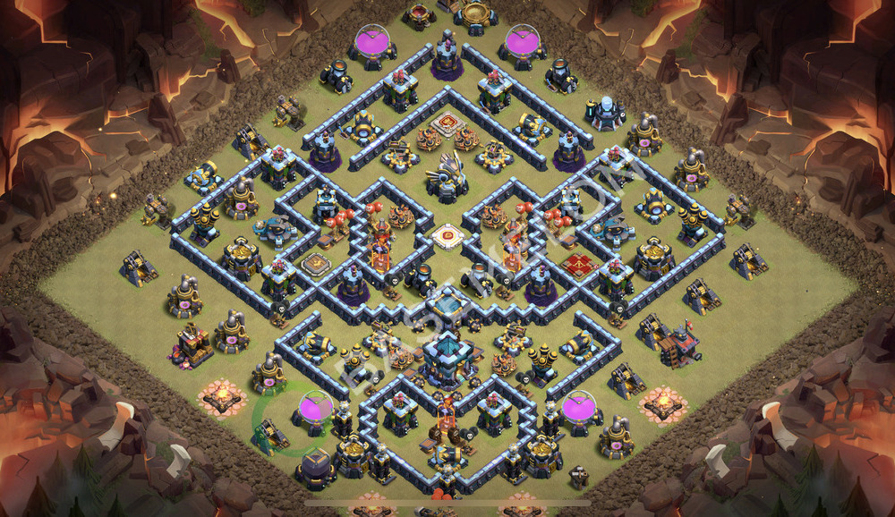 Town Hall Level 13 War Base Design 2026, Anti Everything, Layout #2672