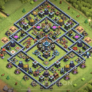 Rathaus Level 13 Farmen Base, Anti Alles, Hybrid, Layout #269