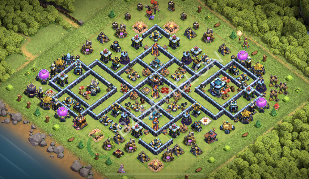 Aldea del Ayuntamiento Nivel 13 para Defensa, Anti 3 Estrellas, Anti Todo Diseño 2026, #2722