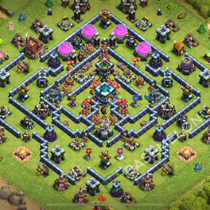Town Hall Level 13 Trophy/Defense Base Design 2026, Anti 2 Stars, Legend League, Layout #2803