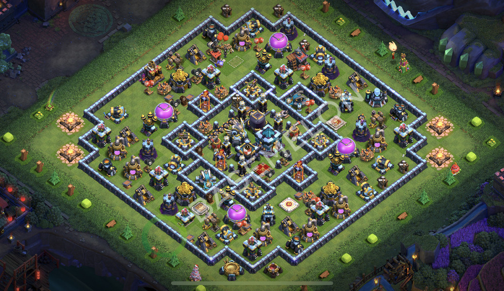 Town Hall Level 13 Farm Base Design 2026, Hybrid, Layout #2831